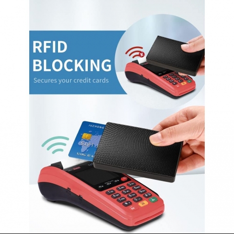 NEW-BRING RFID Korumal Erkek Alminyum Kartlk(Siyah Desenli)