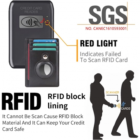 ZUOYOUZ RFID Korumal Erkek Deri Kartlk (Siyah)