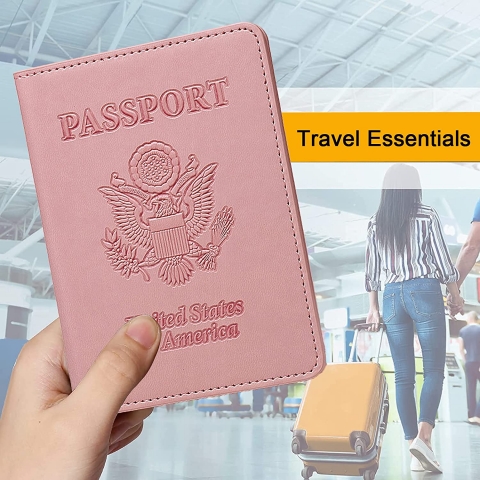 fupah RFID Korumal Kadn Deri Pasaportluk (Pembe)