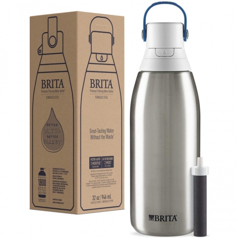 Brita Paslanmaz elik Su Artmal Su iesi (950ml)(Silver)