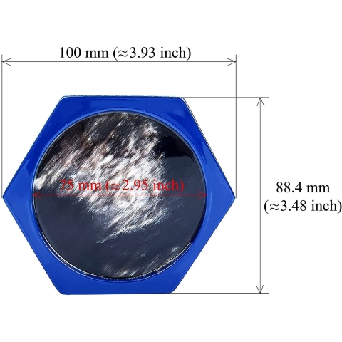 Fusion Lacquerware Dekoratif Bardak Altl (Mavi, 4 Adet)