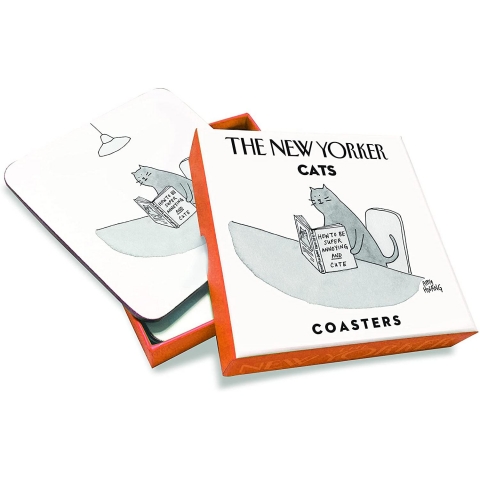 The New Yorker Dekoratif Bardak Altl(Beyaz/Turuncu, 4 Adet)