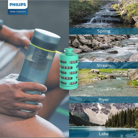 Philips Water GoZero BPA-Free Su Artmal Matara (Gri, 590ml)