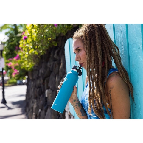 Hydro Flask Paslanmaz elik Su iesi (700ml, Ak Mavi)