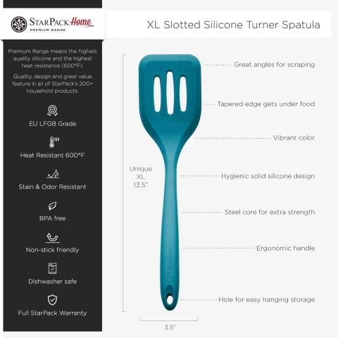 StarPack Silikon XL Mutfak Gereleri Seti (5 Para, Mavi)