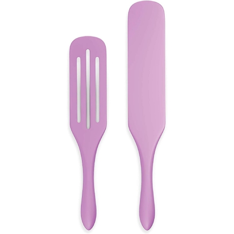 Mad Hungry Silikon Spatula Seti (2 Para, Mor)