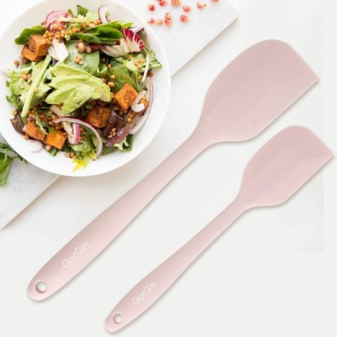 GorGin Silikon Spatula Seti (4 Para, Pembe/Mint)