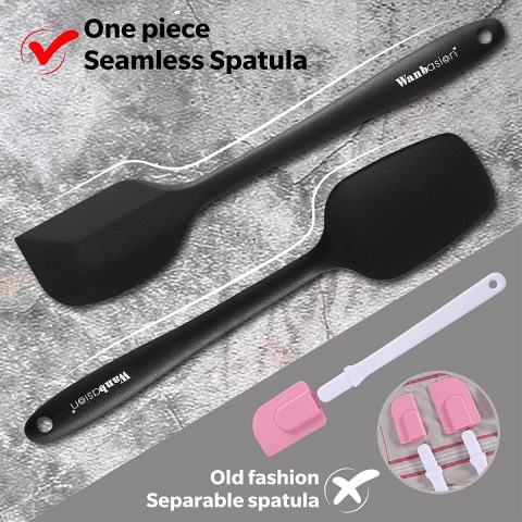 Wanbasion Silikon Spatula Seti (Siyah, 5 Para)