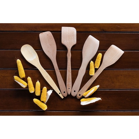 ECOSALL Tahta Spatula Seti (5 Para)