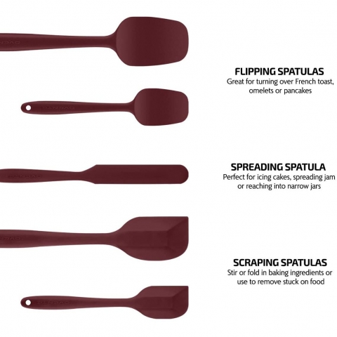 Ovente Silikon Spatula Seti (5 Para, Mrdm)