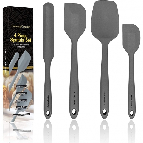 Culinary Couture Silikon Spatula Seti(4 Para, Gri)