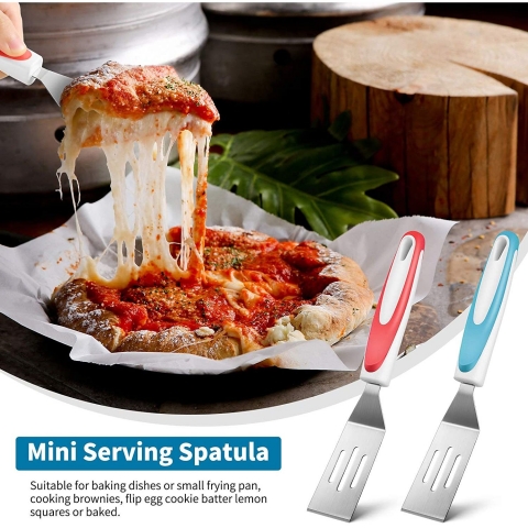 Patelai Paslanmaz elik Delikli Spatula(3 Para, Renkli)