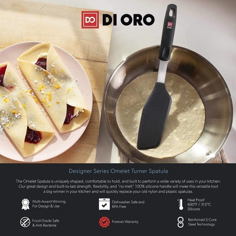 di Oro Living Designer Serisi Omlet Spatulas (Siyah)