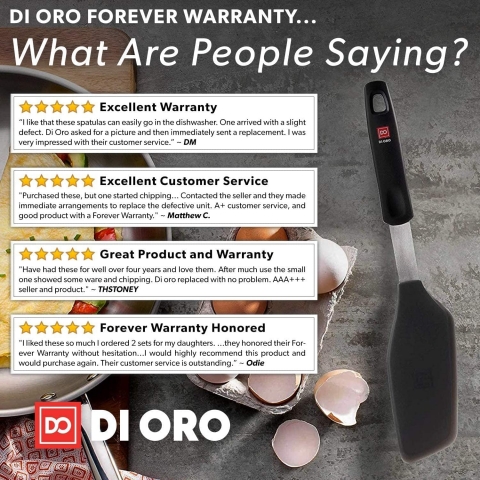 di Oro Living Designer Serisi Omlet Spatulas (Siyah)