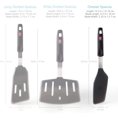 di Oro Living Designer Serisi Omlet Spatulas (Siyah)