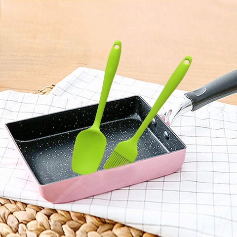 ALLTOP Silikon Spatula Seti(6 Para, Yeil)