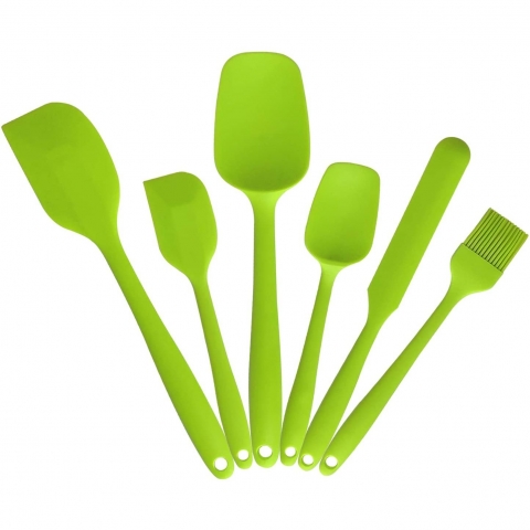 ALLTOP Silikon Spatula Seti(6 Para, Yeil)