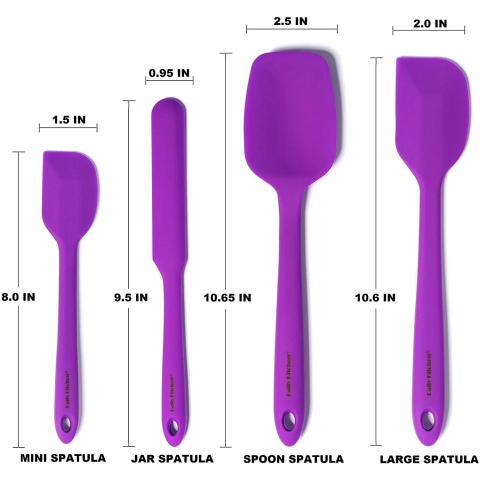 Daily Kitchen Silikon Spatula Seti(4 Para, Mor)