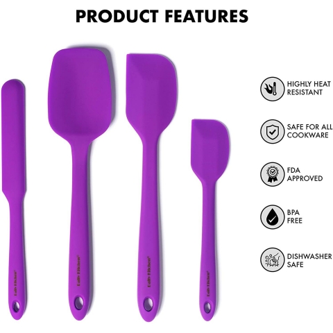 Daily Kitchen Silikon Spatula Seti(4 Para, Mor)