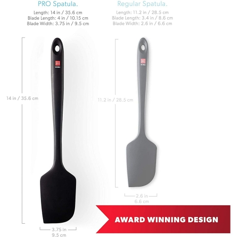 di Pro Living Seamless Serisi XL Silikon Spatula (Siyah)