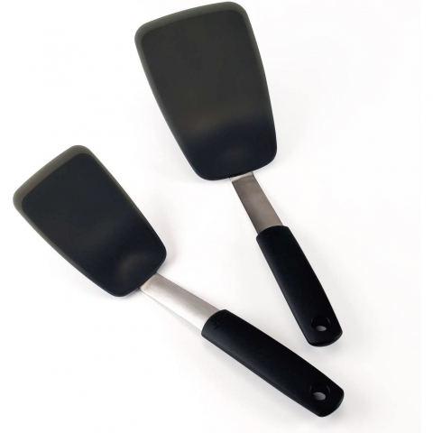 OXO Silikon Spatula Seti(2 Para, Siyah)