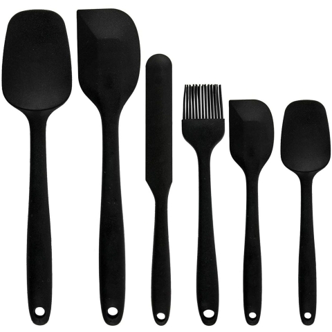 Covotna Silikon Spatula Set (6 Para, Siyah)