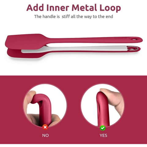 U-Taste Silikon Spatula (Krmz)