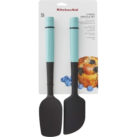 KitchenAid KQ437OHAQA Silikon Spatula Set (2 Adet, Mavi)