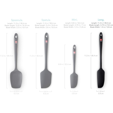 di Oro Living Seamless Serisi Kavanoz Spatulas (Siyah)