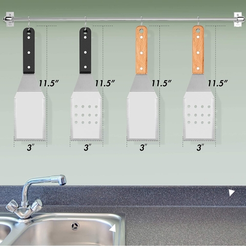 HaSteeL Paslanmaz elik Spatula Seti(2 Para, Gm/Kahve)