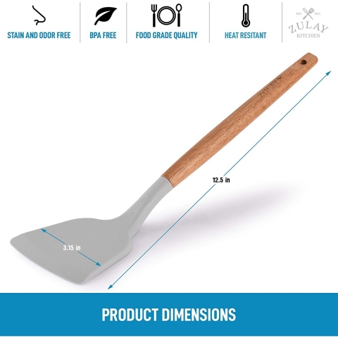 Zulay Kitchen Silikon Spatula (Kahverengi)