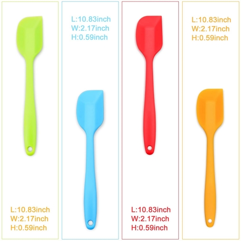 ALLWIN-HOUSEWARE Silikon Spatula Seti (4 Para, Renkli)