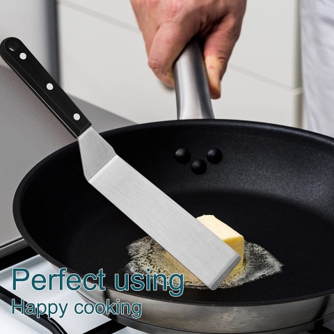 Leonyo Paslanmaz elik Narrow Spatula (2 Para)