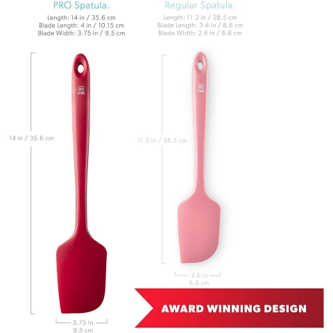 di Pro Living Seamless Serisi Silikon XL Spatula (Krmz)