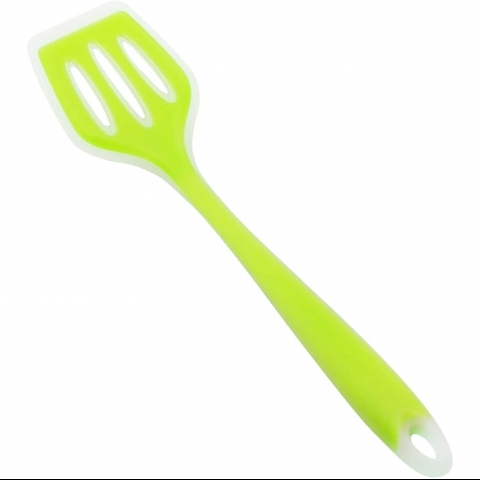 KUFUNG Silikon Delikli Spatula (Yeil)