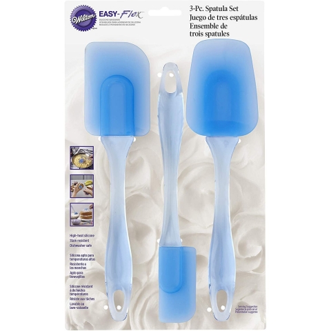 Wilton Silikon Spatula Seti (Mavi, 3 Para)