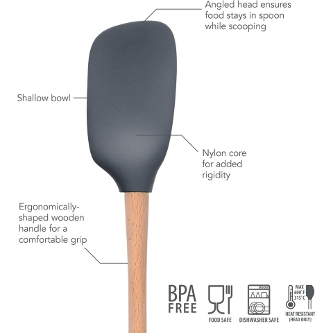 Tovolo Tahta Spatula (Gri)