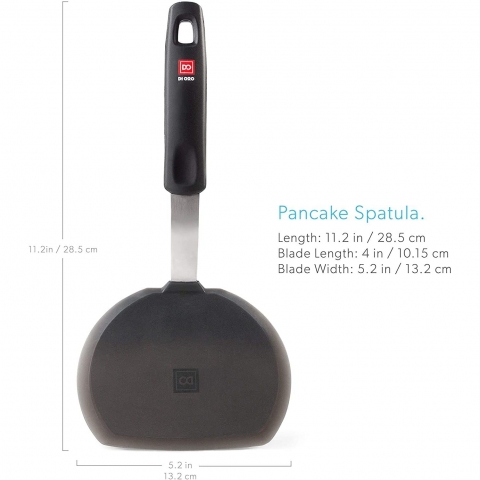 di Pro Living Silikon Pancake Spatulas (Siyah)