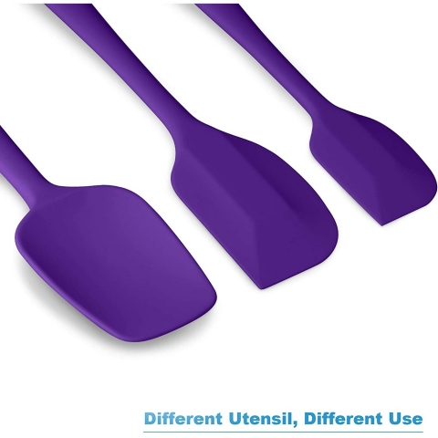 ALLWIN-HOUSEWARE Silikon Spatula Seti (3 Para, Mor)