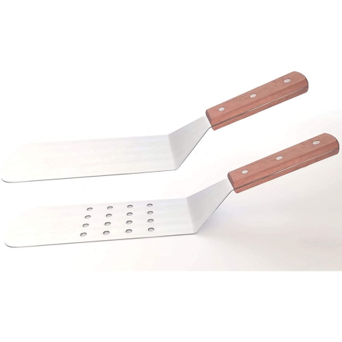 overstockedkitchen Paslanmaz elik Spatula Seti (Gri, 2 Para)