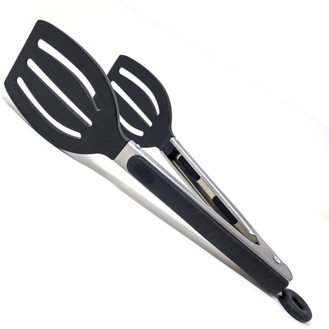 Norpro Silikon Delikli Spatula (Siyah)