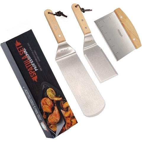 DflowerK Metal Spatula Set (3 Para)