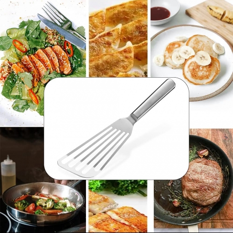 KSENDALO Paslanmaz elik Delikli Spatula Set (2 Para)