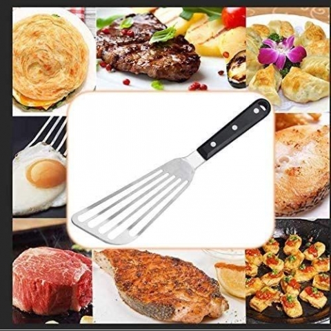 KSENDALO Paslanmaz elik Delikli Spatula Set (2 Para)