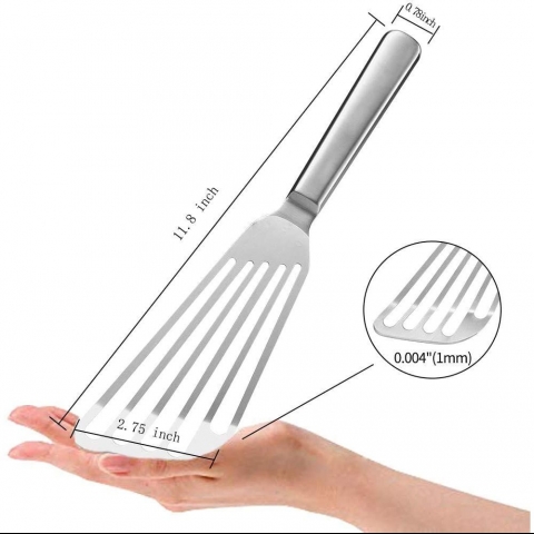 KSENDALO Paslanmaz elik Delikli Spatula Set (2 Para)