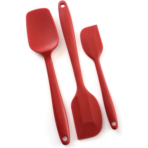 Norpro Silikon Spatula Seti (Krmz, 3 Para)