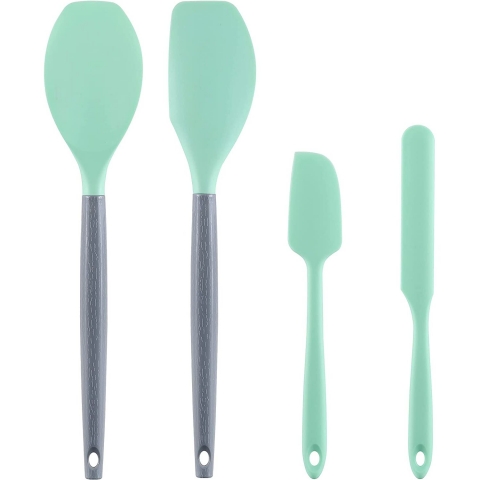 Cooptop Silikon Spatula Seti(4 Para, Mavi/Mor)