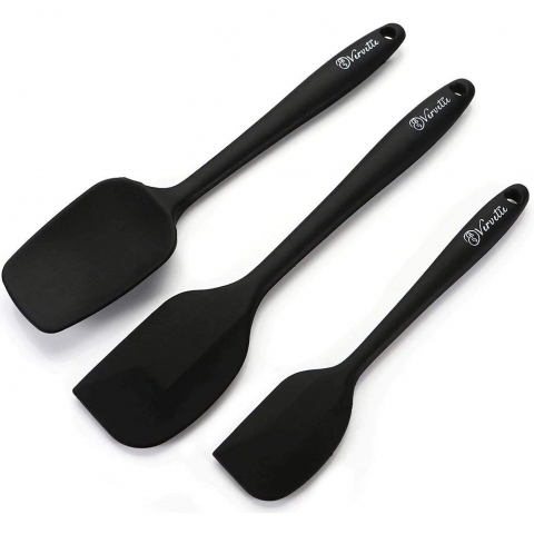 MCOMCE Silikon Spatula (Siyah, 3 Para)