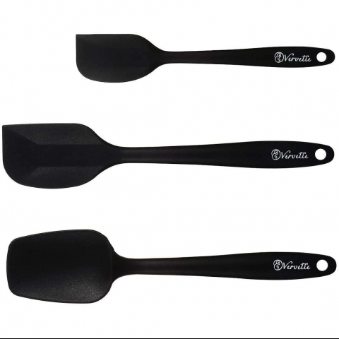 MCOMCE Silikon Spatula (Siyah, 3 Para)