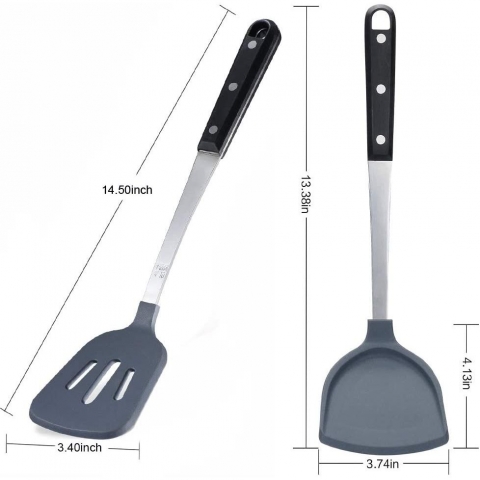 KSENDALO Silikon Spatula Set (2 Para, Gri)